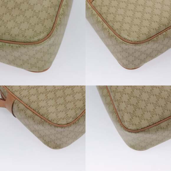 CELINE Macadam Canvas Shoulder Bag Beige Gold - Picture 10 of 13